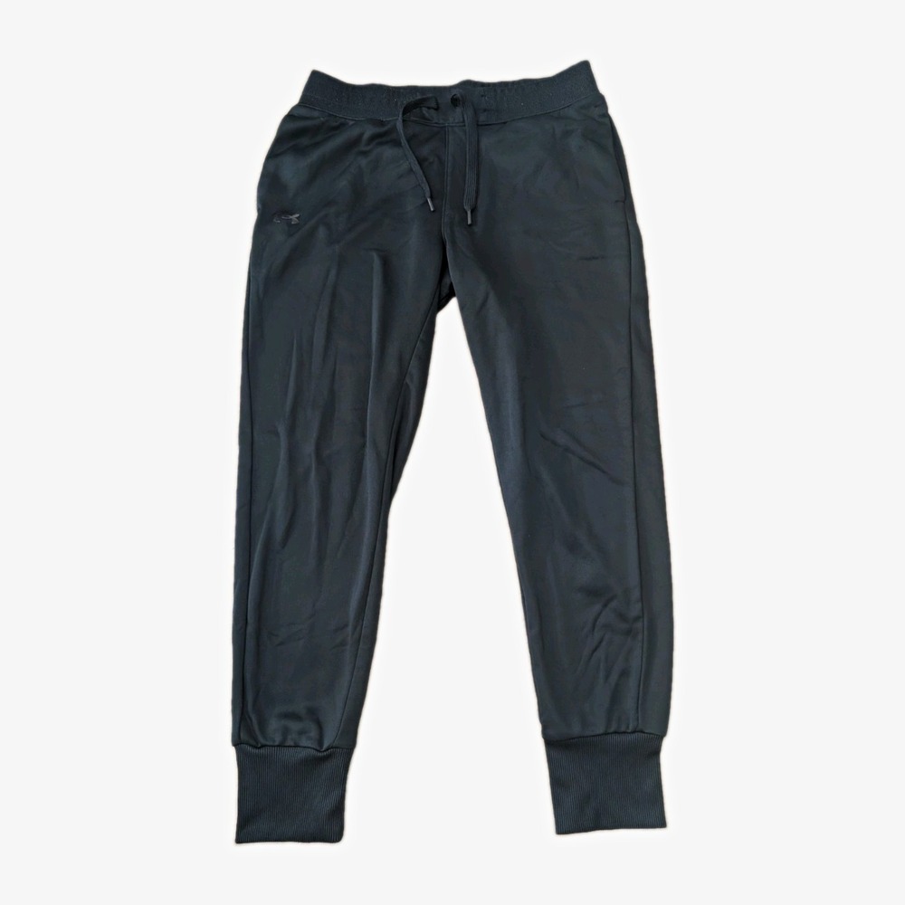 Under Armour Women's Medium Black Fleece Jogger Pants Drawstring Athletic